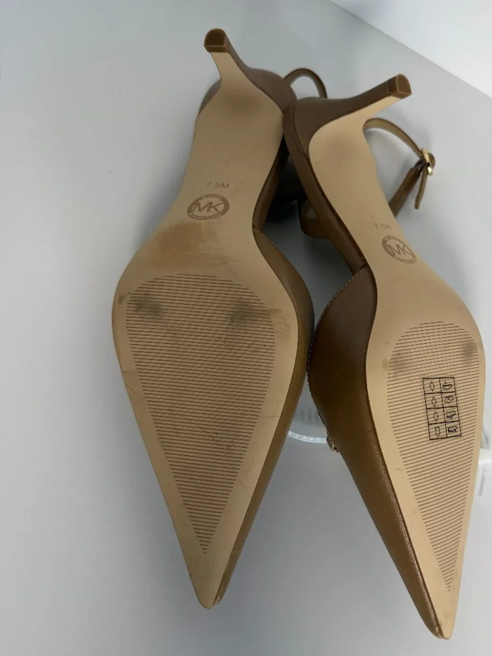 Michael Kors Lena Sling Pumps Natural Sz 7.5M- Delicate Horsebit Hardware NWOT - Picture 5 of 8